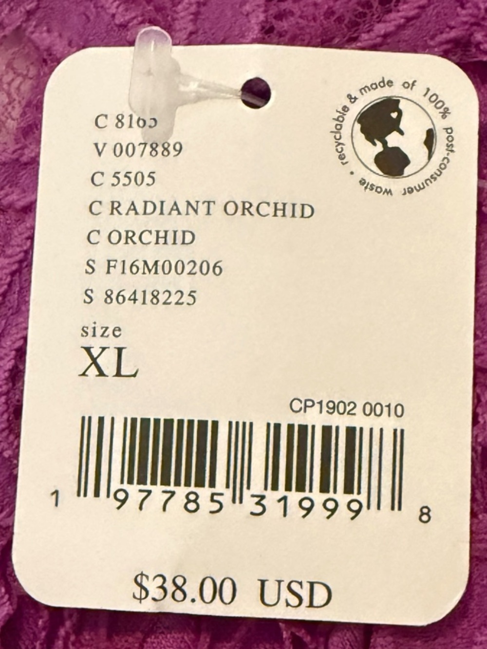 Free People Intimately FP One Radiant Orchid Lace Bralette XL NWT Boho Crochet - Picture 4 of 7
